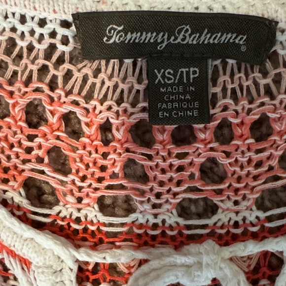 Tommy Bahama Pink and White Crochet Top - Picture 2 of 2